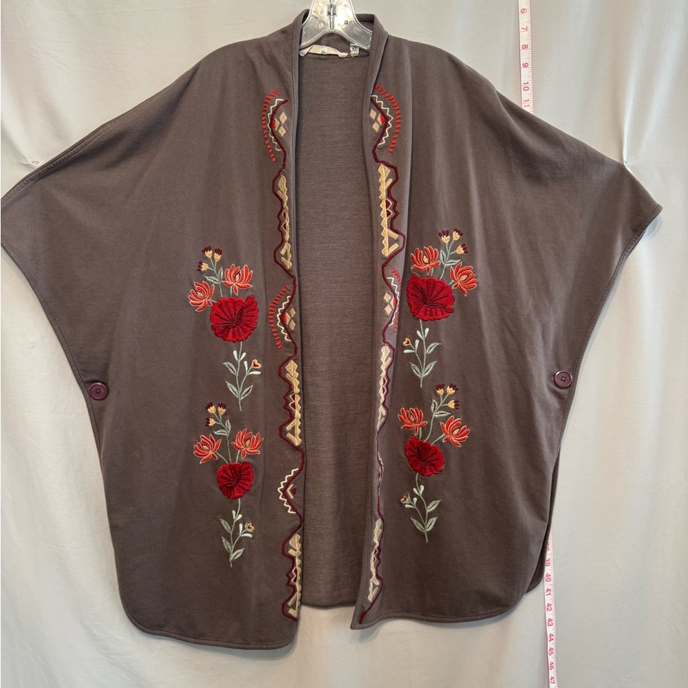 Embroidered Floral Kimono Cardigan by Soft Surroundings